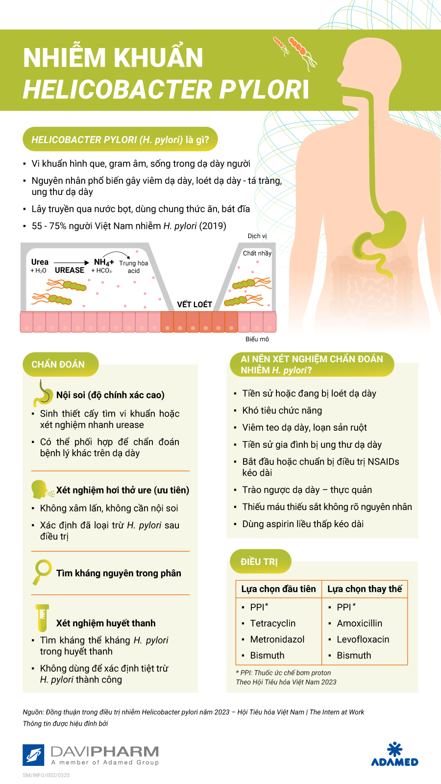 Những điều cần biết về nhiễm khuẩn H. pylori