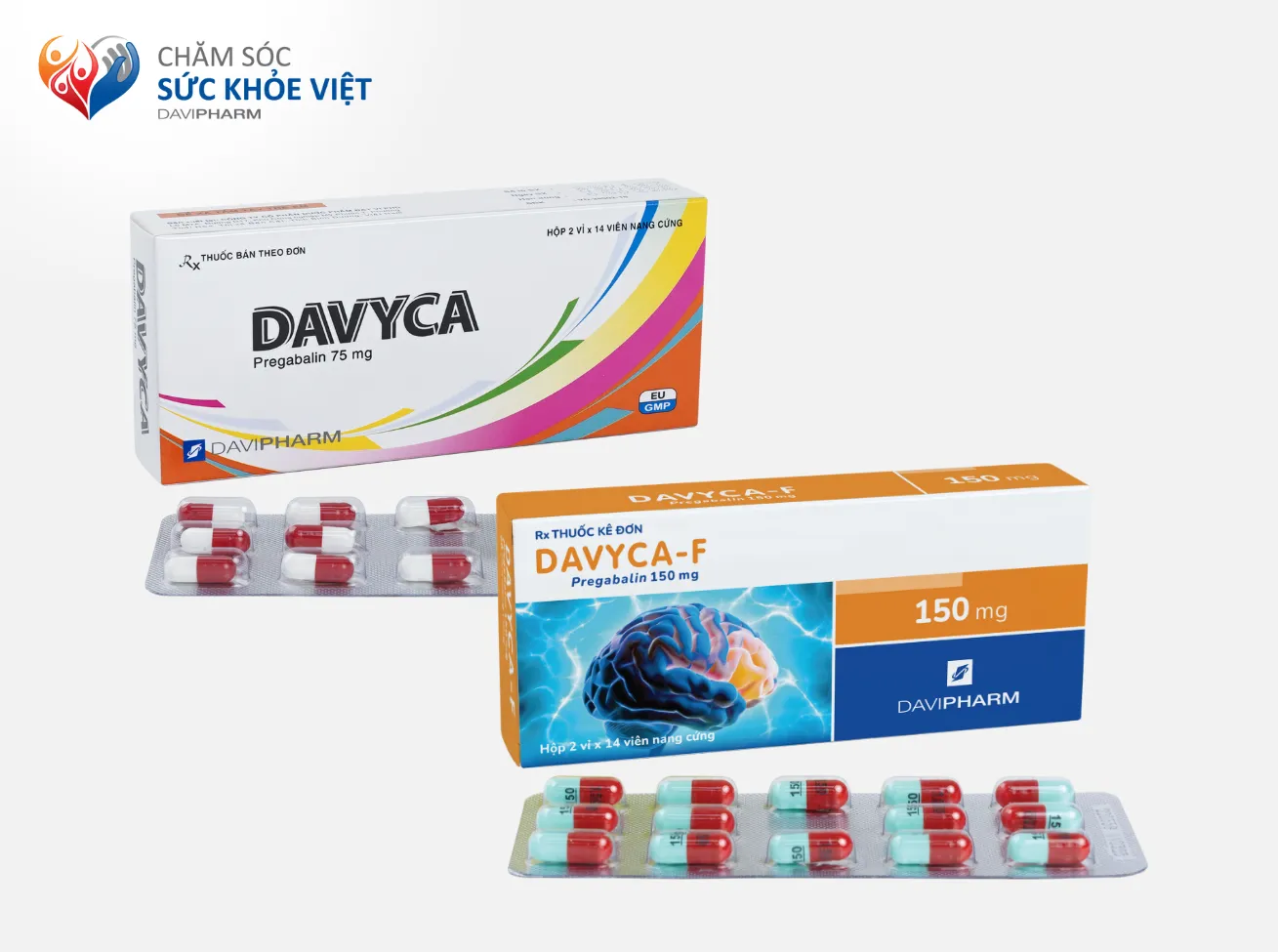 Hình 1: Pregabalin (Davyca/ Davyca-F) là sản phẩm được sản xuất bởi Davipharm – nhà sản xuất đạt tiêu chuẩn Châu Âu