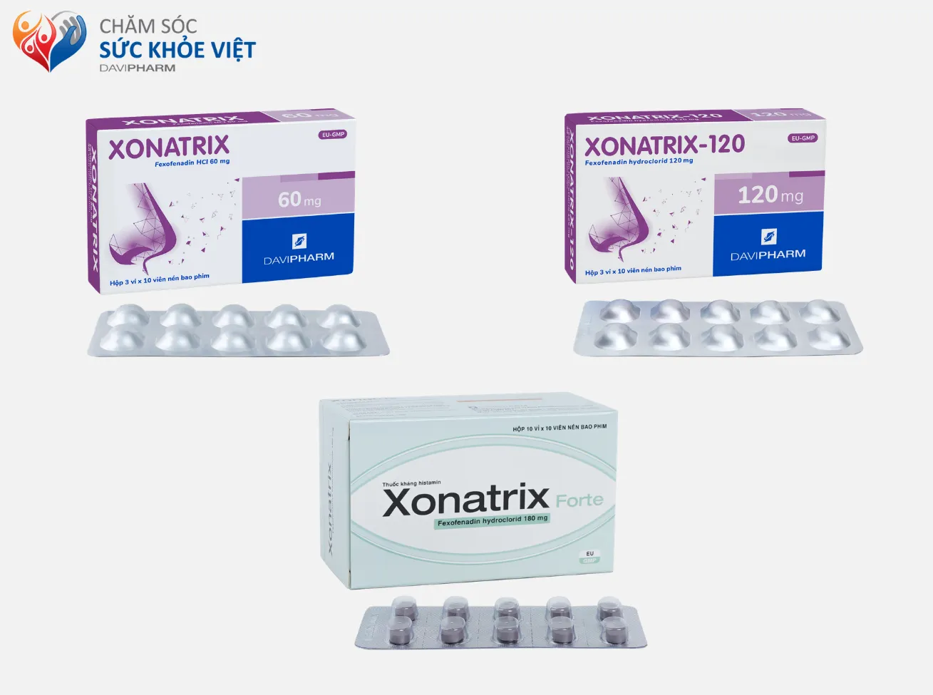 Sử dụng XONATRIX điều trị viêm mũi dị ứng mày đay hiệu quả và an toàn.